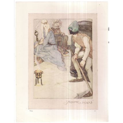 STRONG HANS by Anne Anderson ...vintage print 20 x 27 cm Grimm Brothers