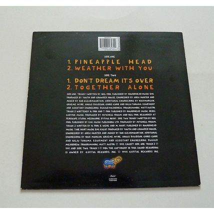 CROWDED HOUSE 10 INCH EP - PINEAPPLE HEAD
