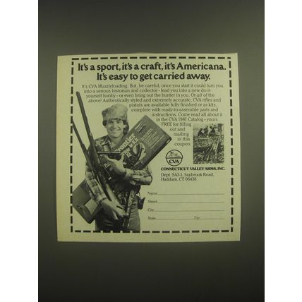 1981 CVA Connecticut Valley Arms Ad - It's a sport, it's a craft