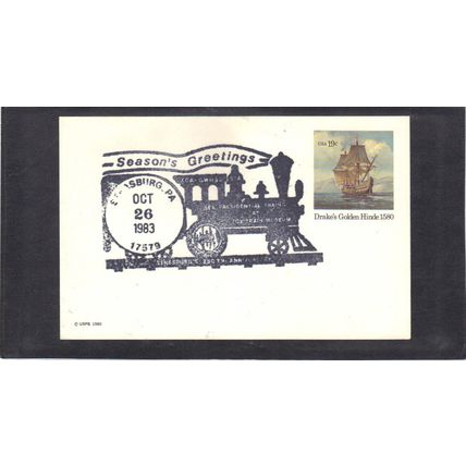 Event Greetings UX86 19c Golden Hinde (No Cachet-U/A) CV03757