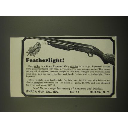 1938 Ithaca Gun Case Ad - Featherlight