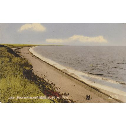 PPC The Beach and Cliffs Dunwich nr Aldeburgh Suffolk c1960