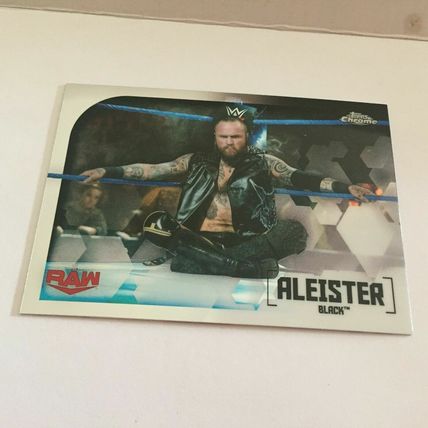 2020 Topps Chrome WWE Aleister Black Base & Refractor Trading Cards