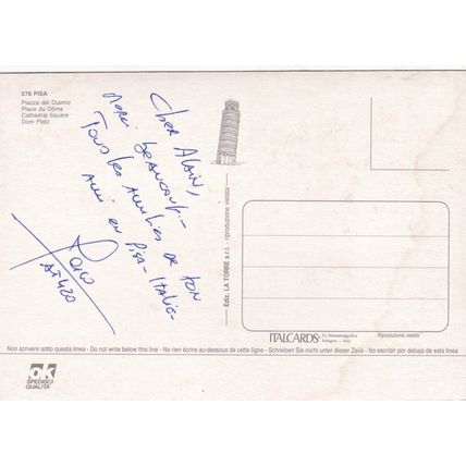 Pisa Piazza Duomo Italy Postcard used VGC