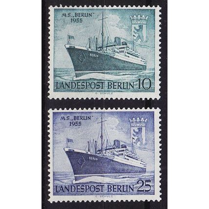 GERMANY BERLIN [1955] MiNr 0126-27 ( **/mnh ) Schiffe
