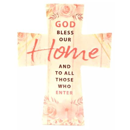 Home Cross with Sentimental Verse Freestanding 10CM Gift Christian Home Decor