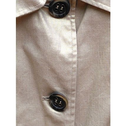 Vintage Womens Sag Harbor Linen Blend GOLD Shimmer Suit Jacket NWT Lg Button