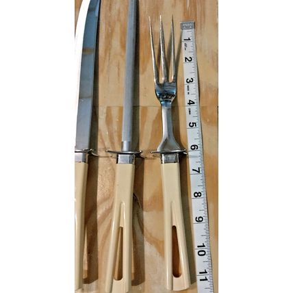 Vintage Stanley Bakelite 4 Pc Cutlery Carving Serving Knife Set Orig Box Damage