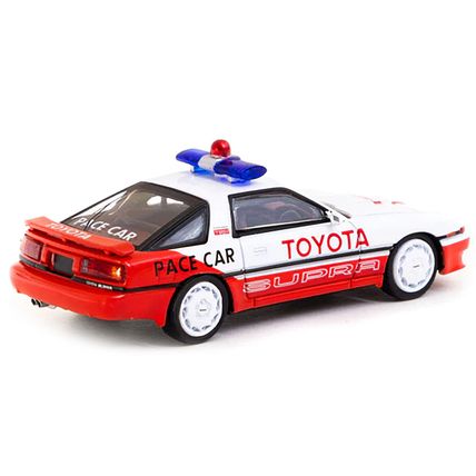 Toyota Supra RHD (Right Hand Drive) White and Red "Pace Car" "Hobby64" Series...