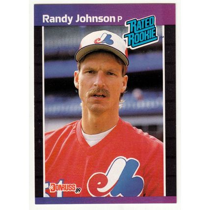1989 Donruss Randy Johnson RC rookie card #42 – Expos