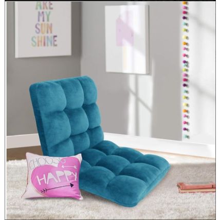 Microfiber Reclining Floor Chair, Gaming Sofa Chair, Adjustable, Cushioned