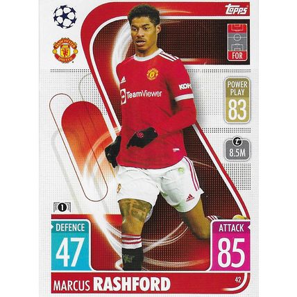 Match Attax UCL/UEL/UECL 2021-22: Manchester United, Forward - Rashford