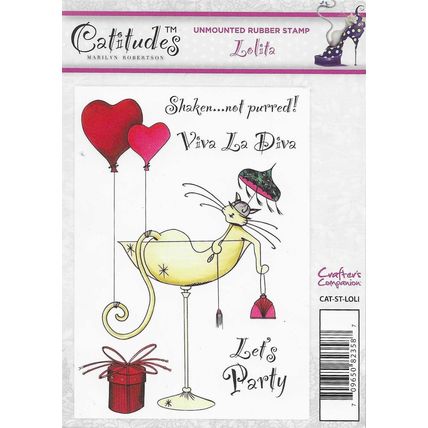 Crafter's Companion. Catitudes. Lolita Stamp Set. Stamping Cardmaking Crafts