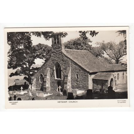 Heysham Church Postcard RP Lancashire HSM3