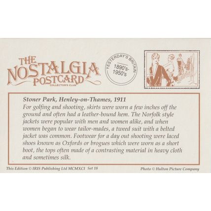 Postcard Sporting Fashion Stoner Park Henley-on-Thames 1911 Hunting - Nostalgia