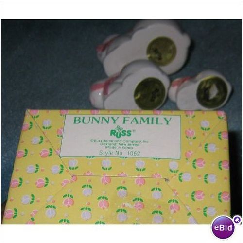 Russ Berrie Bunny Family Ceramic Figurines Rabbits