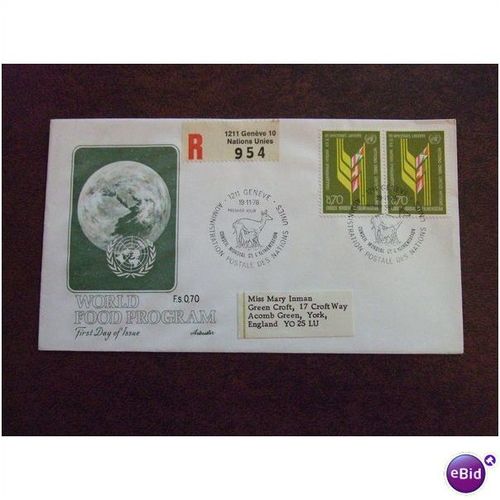United Nations Geneva 1976 World food programme FDC