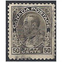 Canada 1912 SG214 50c Grey-Black Good+ Used. .