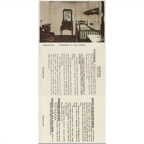 6 Small Print Steam Ship RMS Titanic Interior Rooms etc