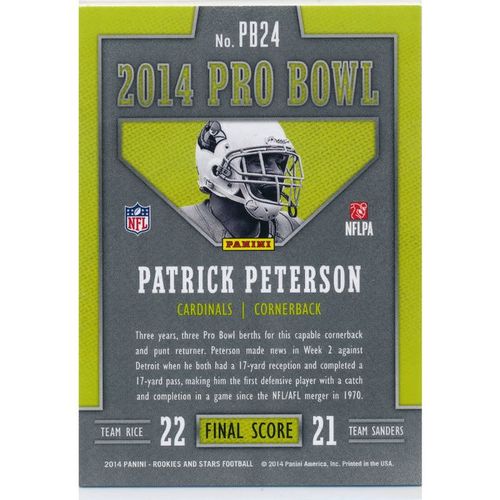 2014 Panini Rookies & Stars Pro Bowl #PB24 Patrick Peterson Cardinals