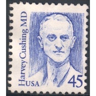 USA 1985 - SG2129 - 45c blue - Dr. Harvey Cushing (neurosurgeon) - Mint no gum