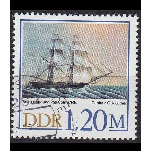 GERMANY DDR [1988] MiNr 3201 ( OO/used ) Schiffe