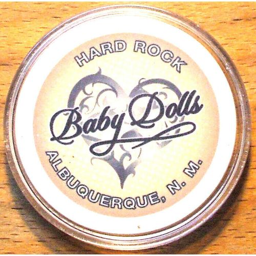 Hard Rock Casino Roulette Chip - White - Baby Dolls - Albuquerque, New Mexico