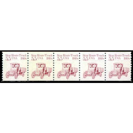 2125 5.5c Star Route Truck Fine MNH Dry Gum PNC 1/5 P0027