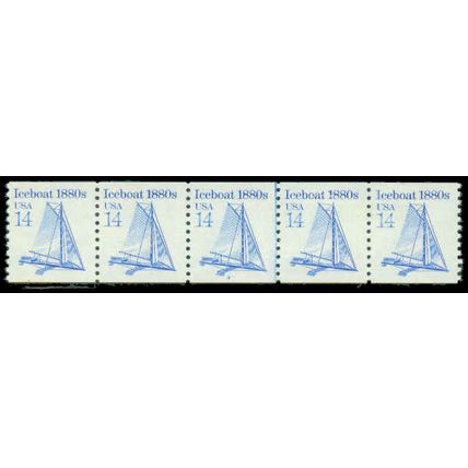 2134 14c Iceboat Very Fine MNH Dry Gum PNC 3/5 P0234