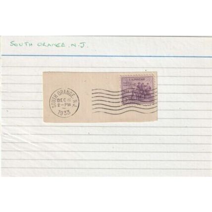 South Orange New Jersey Postmark United States 1933 Cancel on piece VGC