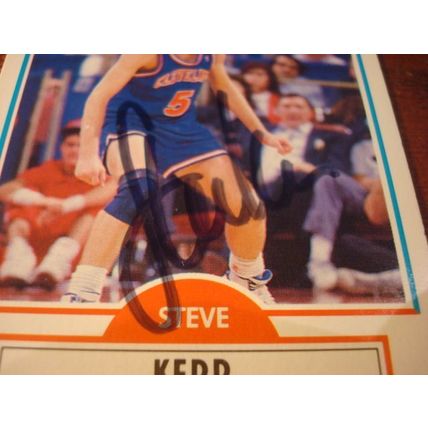 1990 Fleer. League Leader, Autograph Card, STEVE KERR, w/COA, Cavs