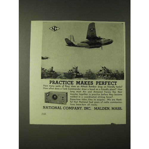 1943 National Company Inc. Ad - Practice Makes Perfect
