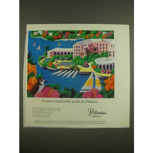 1985 Princess Resort Ad - Picture yourself in the world of a Princess