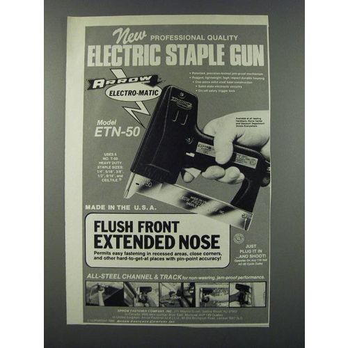 1986 Arrow Electro-Matic ETN-50 Electric Staple Gun Ad