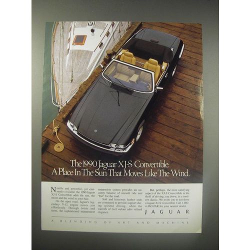 1990 Jaguar XJ-S Convertible Ad - A place in the sun