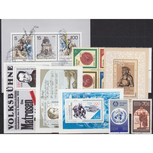 GERMANY DDR [1988] Jahr ex ( **/mnh ) [01] viele Blöcke