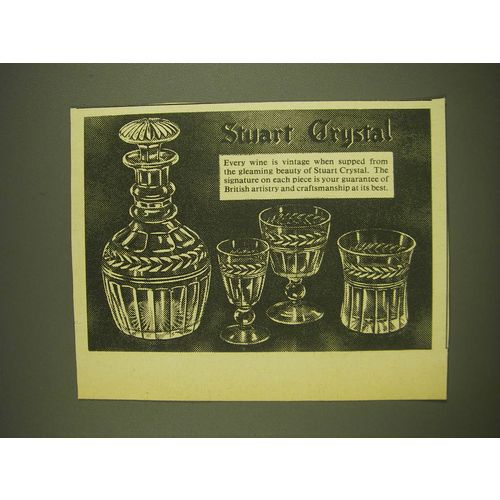 1963 Stuart Crystal Ad - Every wine is vintage when supped from the gleaming