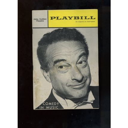 Comedy In Music - John Golden Theatre PLAYBILL- JAN 1965 -VICTOR BORGE VG