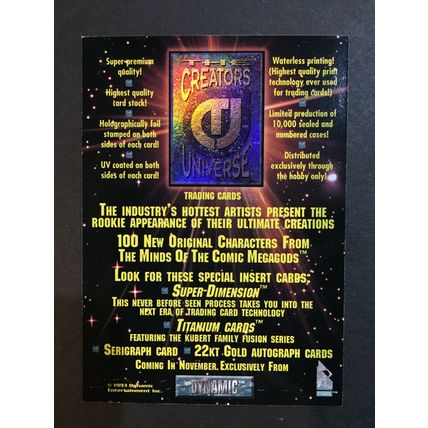 Creators Universe promo card (The Silencer), 1993