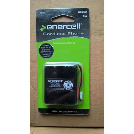 Enercell Cordless Phone Battery 600mAh, 3.6V (Brand New) 23-900 230-0900 Uniden