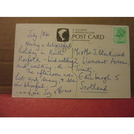 multiview, WELLS-NEXT-THE-SEA, NORFOLK. used postcard by J. Salmon 1984? pm =