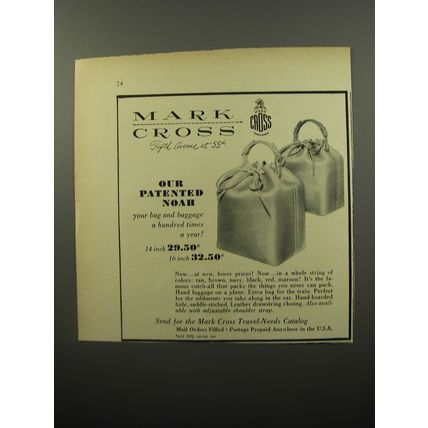 1950 Mark Cross Noah Bags Advertisement - A Hundred Times a Year