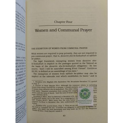 WOMEN AT PRAYER A HALAKHIC ANALYSIS OF WOMENS PRAYER GROUPS by AVRAHAM WEISS