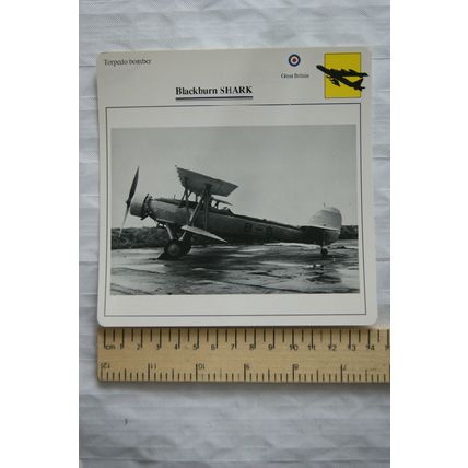 Blackburn Shark - GB - Torpedo Bomber - Collectors Club Card