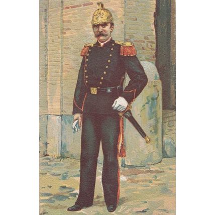 Pompiere Pontificia In Alta Tenuta Italian Military Uniform Army Postcard