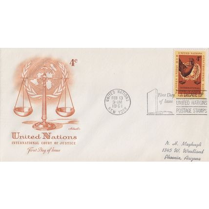 UN 88 Artmaster FDC International Court of Justice, Law ZAYIX 032723SM50