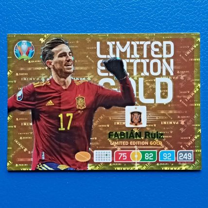 PANINI ADRENALYN XL EURO 2020 Fabian Ruiz LIMITED EDITION GOLD