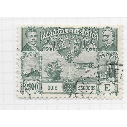 PORTUGAL 1923 FIRST TRANSATLANTIC FLIGHT LISBON - BRASIL 1922 2e USED