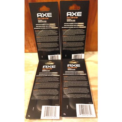 (4) Axe Dark Temptation Hanging 3D Disc Dark Chocolate Car Air Fresheners