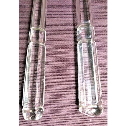 Clear Depression Glass Salad Fork & Spoon Set 1930-40's Imperial Glass Utensils